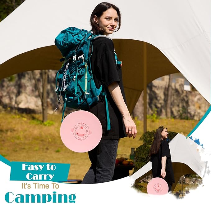 2025 Upgraded XXL Collapsible Stool with Cushion, 1000 lbs Capacity & 19.7-in High, Wider & Taller Heavy Duty Portable Telescoping Foldable Seat for Adults Camping, Travel, Music Festivals, Outdoors