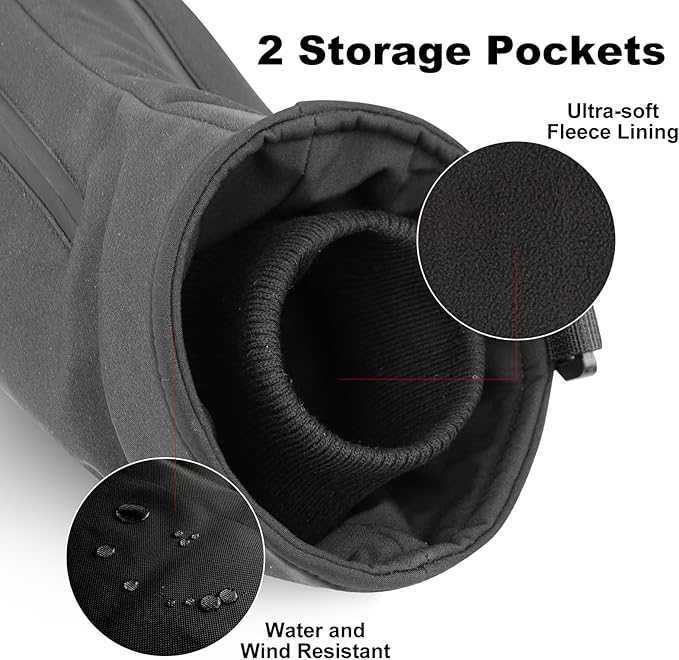 Heated Hand Muff with 10000 mAh Rechargeable Battery Electric Heated Hand Warmer Pouch for Winter Hunting Football Golf Outdoor Walk