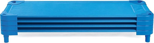 Children’s Factory Value Line Nap Cots, Kids Daycare and Preschool Sleeping Cot, Standard Size, Set of 4, Blue