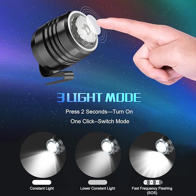2 Original Headlights for Crocs, Adjustable Croc Light for Shoes, Flashlights Accesories for Crocs Kids Adults Sandals, Clip on Clog, Headlamps Shoes Decorations for Crocs
