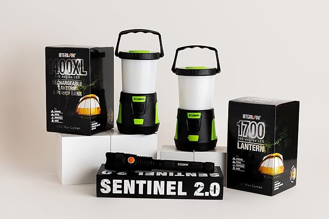INTERNOVA® Sentinel 2000 Lumen Rechargeable Flashlight 10.5 Inches - LED Flashlight includes USB Cord & Magnetic Sealed Gift Box