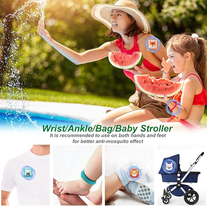 480 Pack Mosquito Patches Stickers for Kids Adult Outdoor Indoor Travel, Natural Plant Based Ingredients Mosquito Stickers with 4 Pack Mosquito Repellent Bracelets