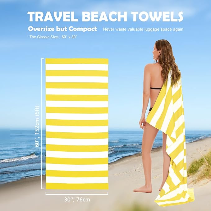 Your Choice Microfiber Beach Towels, Sand Free Beach Towel, Quick Dry Beach Towel, Extra Large Beach Towels for Adults, Kids (67x35 Inch, 60x30 Inch), Travel Towel, Camping Towel