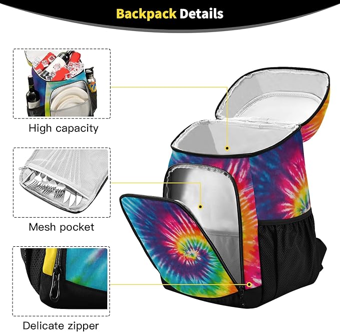 Cooler Backpack Insulated Leak Proof Beach Cooler Bag 30 Cans Waterproof Lightweight Soft Lunch Picnic Cooler for Men Women