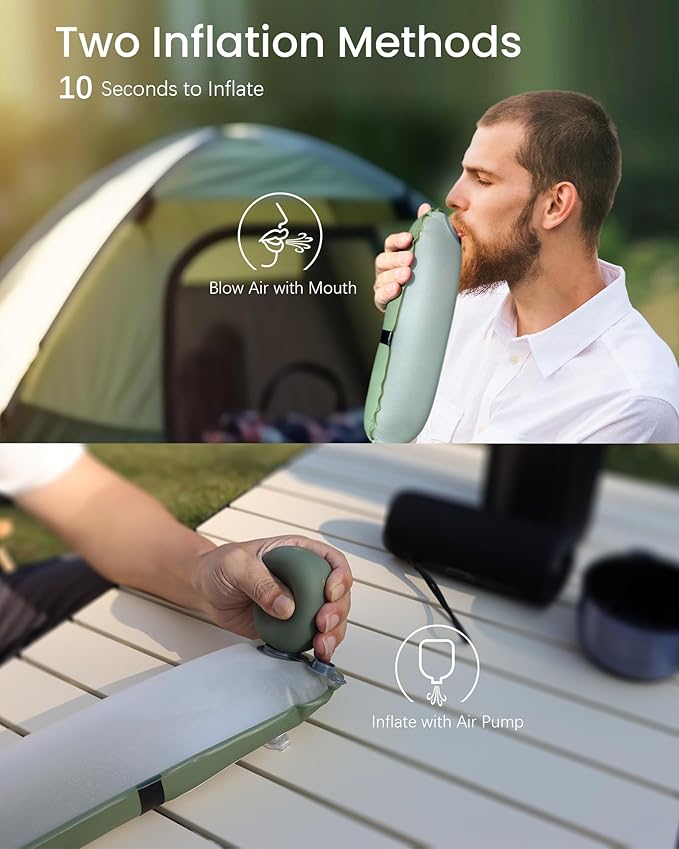 Camping Lights Rechargeable, 4 Lighting Modes, IP66 Waterproof Inflatable Lamp for Hiking, Backpacking, Survival Kit, Collapsible Tent Lights for Camping, Portable Lanterns for Power Outage