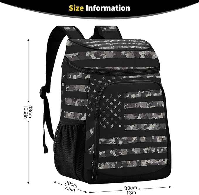 Cooler Backpack Insulated Leak Proof Beach Cooler Bag 30 Cans Waterproof Lightweight Soft Lunch Picnic Cooler for Men Women