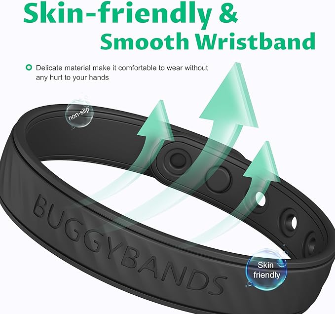 Mosquito Repellent Bracelets, 6 Pack Silicone Mosquito Repellent Bands with DEET Free, Natural & Waterproof Bug Wristbands for Kids and Adults, Outdoor Traveling Protection