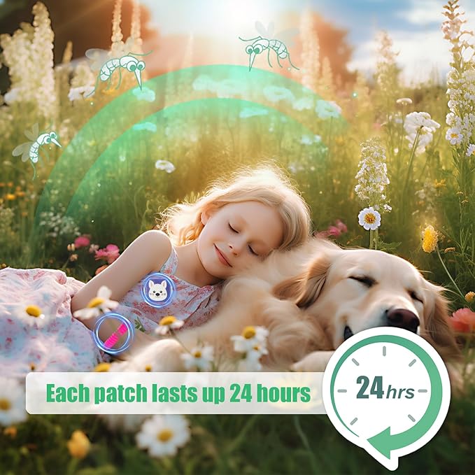 480 Pack Mosquito Patches Stickers for Kids Adult Outdoor Indoor Travel, Natural Plant Based Ingredients Mosquito Stickers with 4 Pack Mosquito Repellent Bracelets