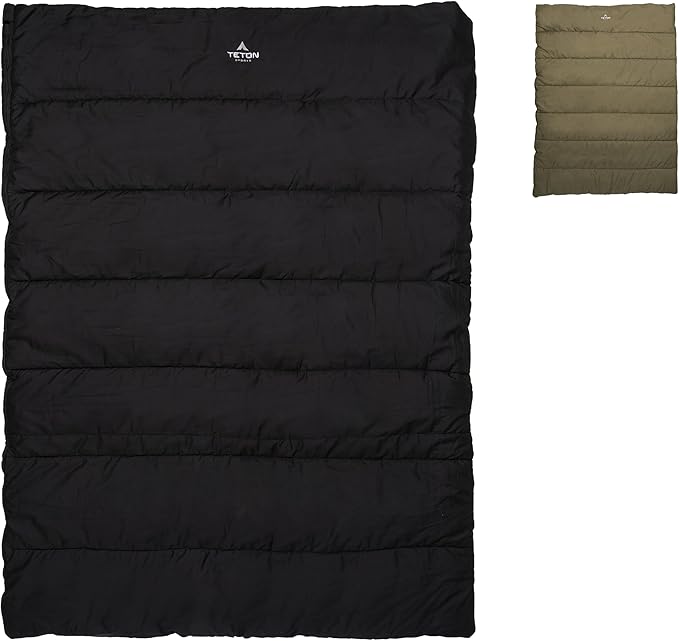 Teton Evergreen Sleeping Bag – Spacious Fit and Cozy Warmth for Adults – Options for Camping in Any Weather