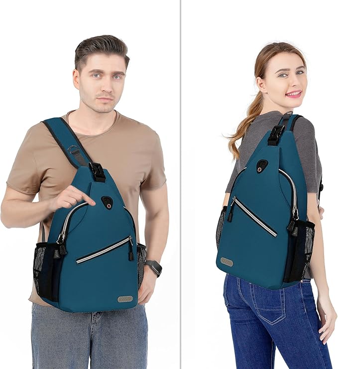 MOSISO Rope Sling Backpack (Up to 13 inch), Multipurpose Crossbody Chest One Shoulder Outdoor Travel Hiking Daypack