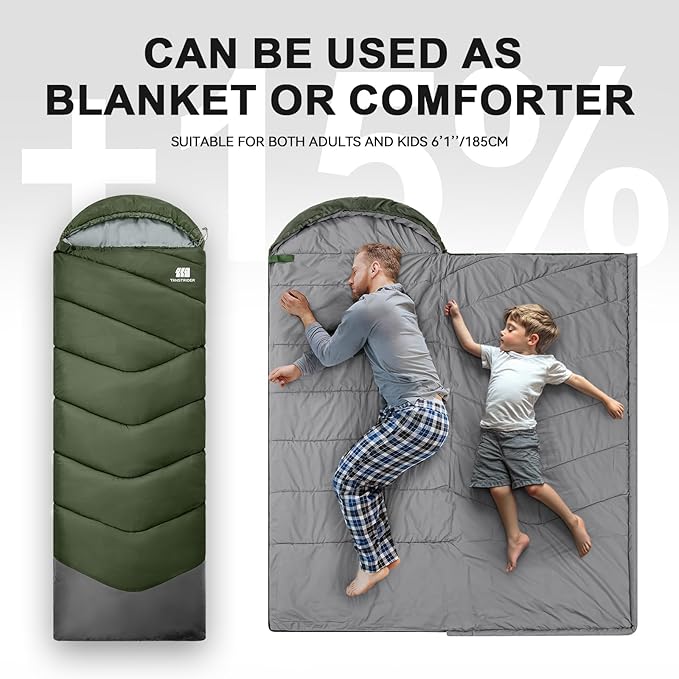 Sleeping Bags for Adults Cold Weather & Warm,Backpacking Camping Sleeping Bag for Tall Girls Boys,Lightweight,Compact,Waterproof Camping Gear for Traveling,Hiking,Hotel,Outdoor & Indoor