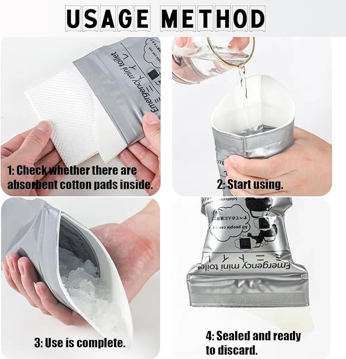 10PCS Disposable Urine Bags, Portable Camping Pee Bags, 700ml Travel Pee Bags for Emergencies, Camping, Travel, and Traffic Jams - Suitable for Outdoor Use
