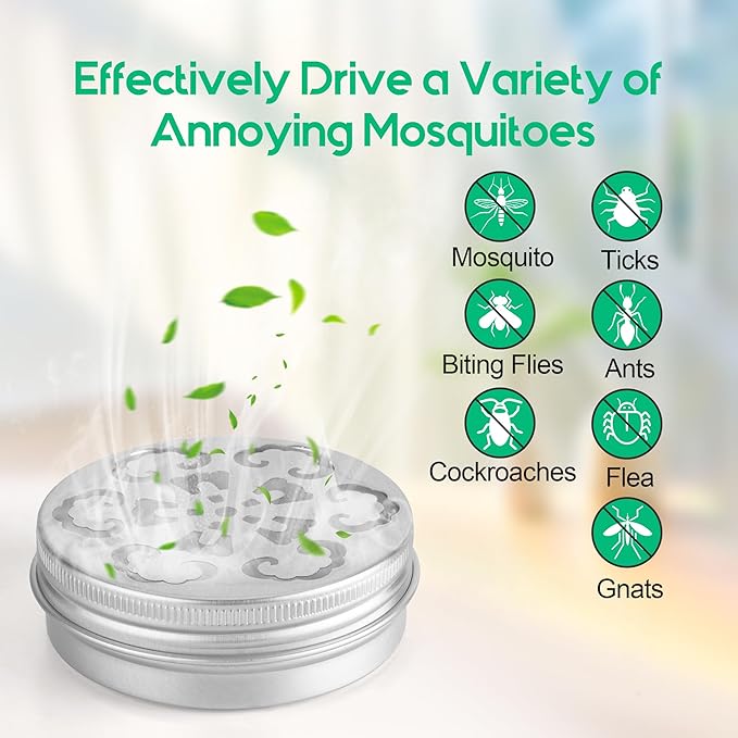 Mosquito Repellent Outdoor Patio, Insect & Pest Repellent for Kids & Adults, Mosquito Repellents for Yard, Indoor Outdoor Mosquito Control for Room, Backyard, Camping, Travel (2 Pack)