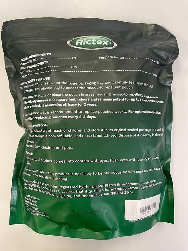 Natural Mosquito Repellent Outdoor Patio: 10 Portable Powerful Pouches for Mosquito Protection - No Electricity or Chemicals Needed - Enjoy Bug-Free Outdoor/Indoor Living with Family Friends