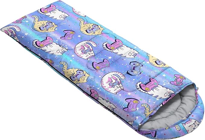 Kids Sleeping Bag for Boys Girls,Western Cowboy Print-Lightweight Warm Portable Outdoor Indoor-Waterproof Cold Weather Resistant Sleeping Bag for Camping Hiking
