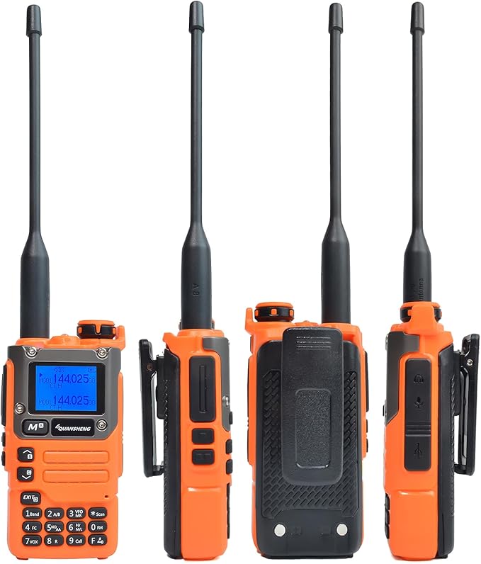 TWAYRDIO Quansheng UV-K6 UV-K5(8) 5W Portable Radio, AM/FM Airband Receiving Walkie Talkie, NOAA Emergency Weather Receiver, Dual Band VHF UHF Two Way Radio with 1 Extra Battery