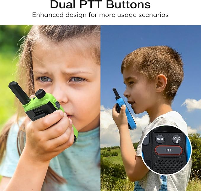 BAOFENG GT-18 Walkie Talkies for Kids Adult, License Free Long Range Rechargeable FRS Two Way Radio,1500mAh Battery, 22 Channels with Scan, Flashlight, VOX for Camping Hiking Family, 3 Pack
