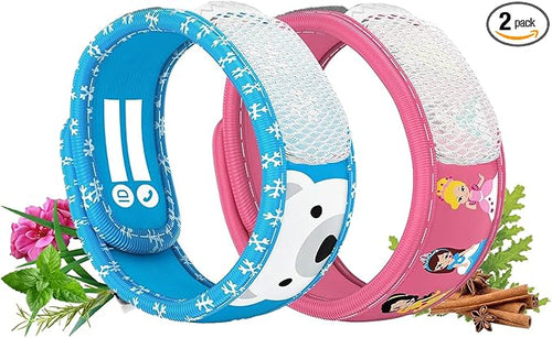 PARA'KITO Mosquito Repellent Pack - 2 Kids Wristbands & 2 Refills Polar Bear/Princess