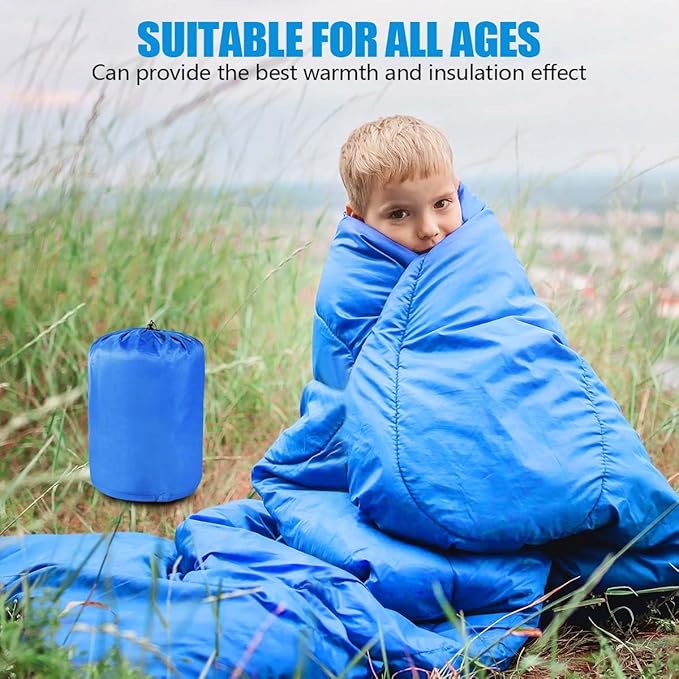 OBTANIM Sleeping Bags Portable Waterproof Camping Sleeping Bag for Adults Kids 4 Seasons Cold Weather or Warm Backpacking Hiking Mountaineering Indoor Outdoor Use