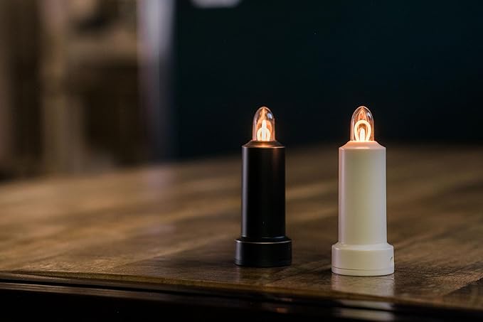 Barebones Flameless Candle – Antique Bronze, Rechargeable 4.5-Inch LED Candle with Magnetic Base, 50+ Hours of Light, 4 Lighting Modes – Indoor and Outdoor Ambient Lighting for RVs and Home Decor