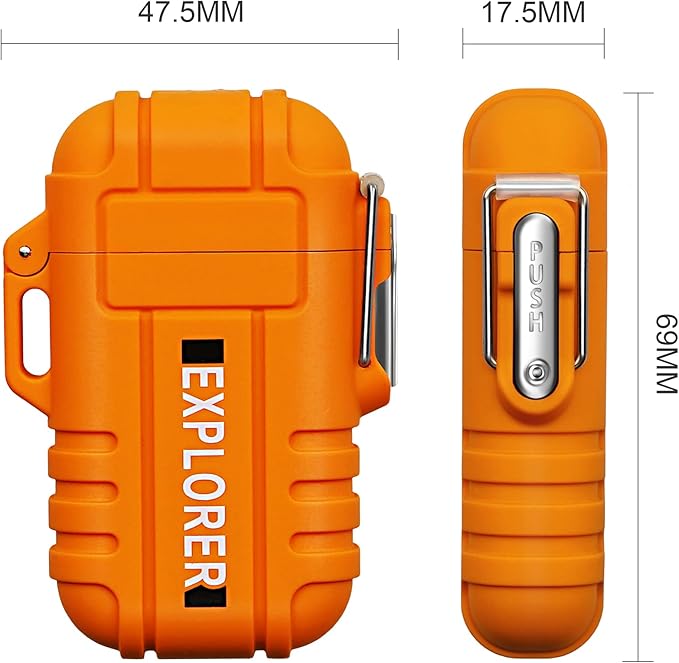 Lafagiet Waterproof Arc Lighter, dual Plasma Arc Lighter, USB Rechargeable Flameless Electric Lighters for Candle, Camp