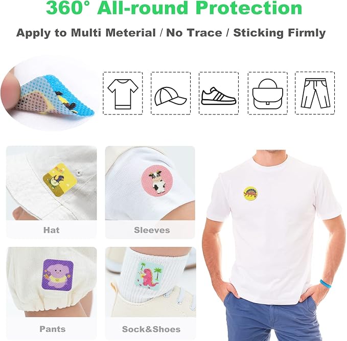 360 Pack Mosquito Repellent Patches Stickers for Kids Adult Outdoor Indoor Travel, Natural Plant Based Ingredients Mosquito Stickers for Outdoor Travel Camping Hiking