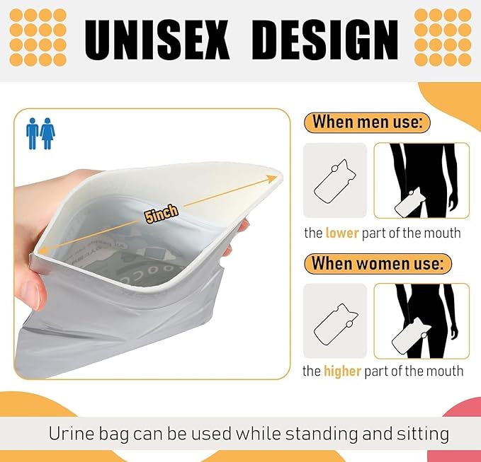 LePvo 12 Pack Disposable Urine Bags, 700ML Travel Pee Bags Unisex Urinal Bag Vomit Bag for Travel Traffic Jam Emergency Portable Car Vomit Bag Disposable Urine Bag for Men Women Kids