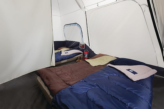 Coleman 4/6/8/10 Person Instant Camping Tent with 1-Minute Setup, Large Family Tent with Pre-Attached Poles, Air Vent, & Carry Bag, Sets Up in About 60 Seconds