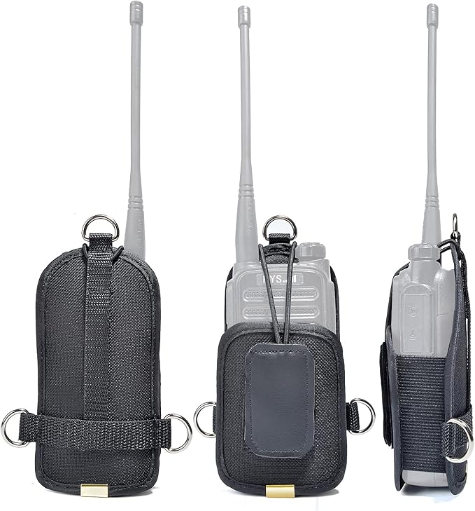 HYS Radio Holder Walkie Talkie Pouch Case for Duty Belt Radio Holster Tactical Hunting Handheld Radio Bag for Motorola GP88S baofeng UV5R UV82 Midland Retevis 2- Way Radio