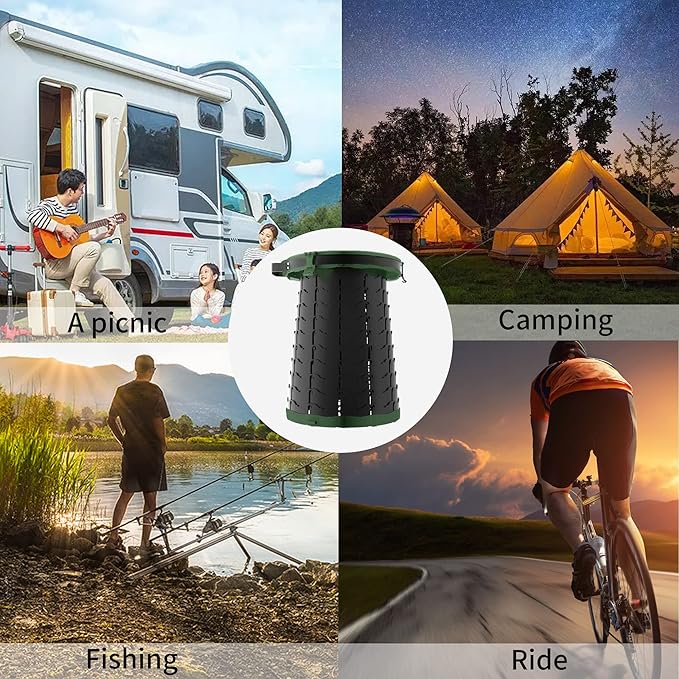 Upgrade XXL Retractable Portable Toilet for Camping Height Adjustable Travel Toilet Foldable Camping Toilet Portable Toilet for Adults Collapsible Stool Camping Toilet with Trash Bag&Star Carry Bag