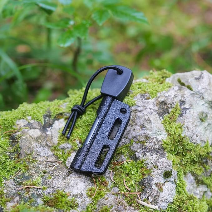 Fire Steel Holder for Kydex Sheath with Fire Steel, fire Starter kit, Camping Essentials, Survival kit, Outdoor, bushcraft, Knife Sheath, Magnesium fire Starter, Flint fire Starter,