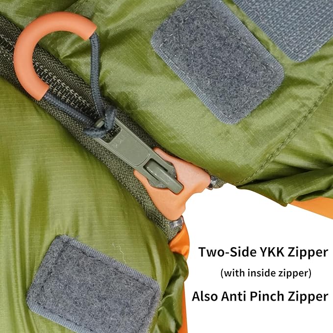 Mountainlodge 3-4 Seasons Shingle Sleeping Bag 15℉ with Inner Pocket for Adult,Perfect for Backpacking,Traveling and Hiking,Including Free Compression Stuff Sack.