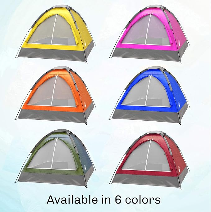 2 Person Camping Tent with Rain Fly and Carrying Bag