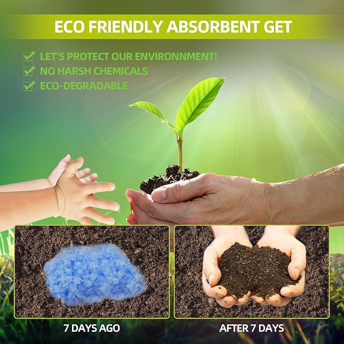 Portable Toilet Absorbent Gel Powder, 25 Pack Poo Gel for Camping Eco Absorbent Gel, Poo Urine Powder for Camping Outdoor Hiking Fast-Acting Gel