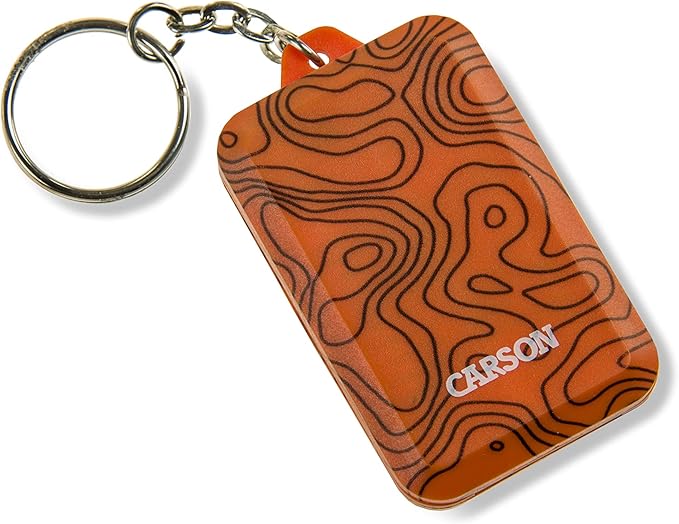 Carson COB LED Keychain Flashlight with Stainless Steel Keyring
