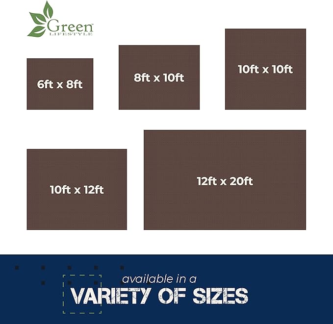 Tent Footprints Tarp Cover Brown/Silver Heavy Duty Thick Material Water Proof Tear Proof UV Resistant Reinforced Edges for Camping Boat Tent RV or Pool Cover Tent Footprints 8X10