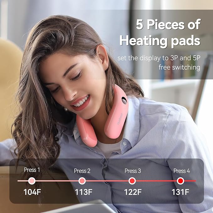10000mah Rechargeable Neck Warmer,for Necks Up to 8 inches Wide,15 Hours Portable Neck Heater for Men and Women