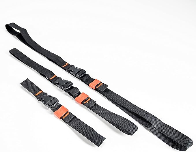 GEAR AID Utility Straps with Side-Release Buckle, Secure and Compress Camping, Biking, Hunting, Boating Gear, Multiple Sizes 3/4" x 40"