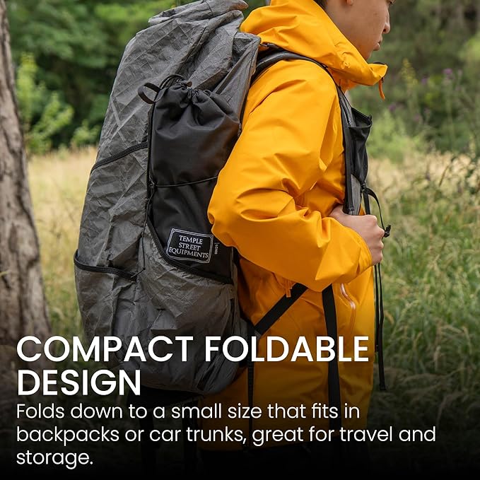TSE HC100 Camping Chair, 3.36lbs Lightweight Folding Chair with Cup Holder, Portable and Easy to Carry for Camping, Beach, Hiking, Urbain, Festival or Garden (Silver)