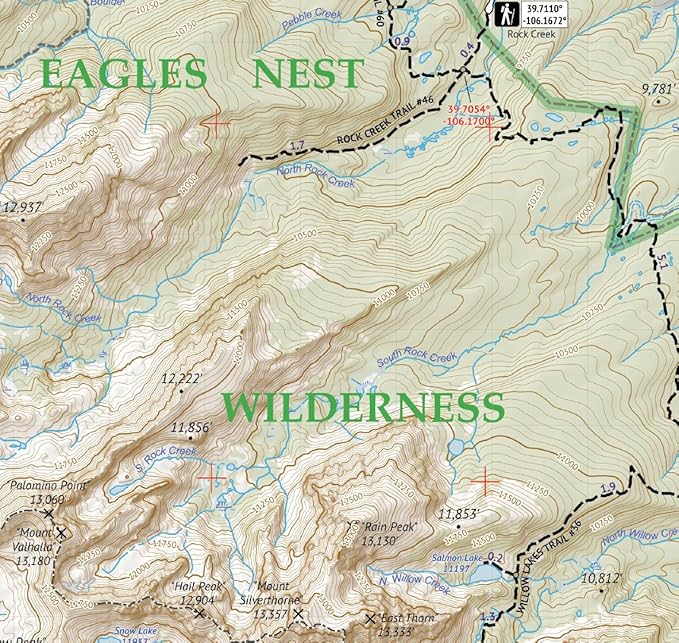Outdoor Trail Maps LLC Eagles Nest Wilderness - Colorado Topographic Hiking Map (2018)