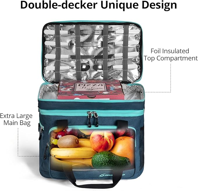 Maelstrom Soft Cooler Bag,Collapsible Soft Sided Cooler,24/30/60/75 Cans Beach Cooler,Ice Chest,Large Leakproof Camping Cooler,Portable Travel Cooler for Grocery Shopping,Camping,Road Trips