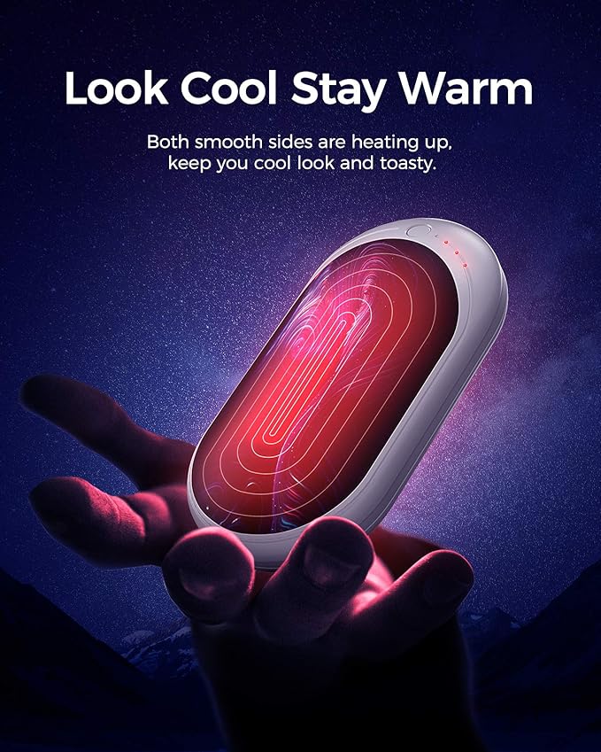 OCOOPA Hand Warmers Rechargeable, 1 Pack 5200mAh Electric Portable Pocket Heater, Heat Therapy Great for Raynauds, Hunting, Golf, Camping, Women Mens Gifts