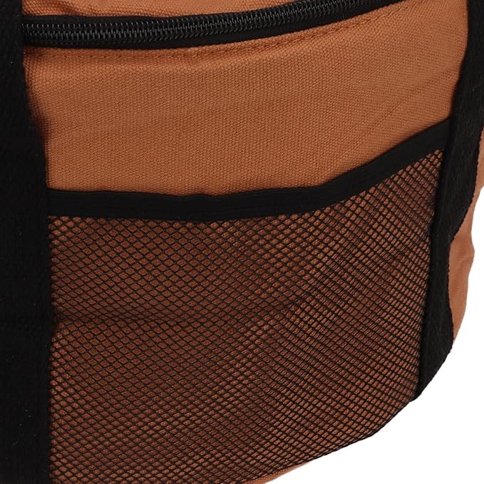 Topyond Camp Kitchen Organizer, Camp Utensil Organizer, Outdoor Large Round Cookware Bag, Foldable Waterproof Canvas Camping Sundries Storage Bag with Pearl Cotton Inside