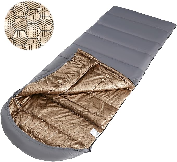 WILDROOTS Warm Sleeping Bags for Adults, Backpacking Lightweight, Cold Weather Sleeping Bag for Warm Camping Hiking Outdoor, Travel Hunting with Compression Bags
