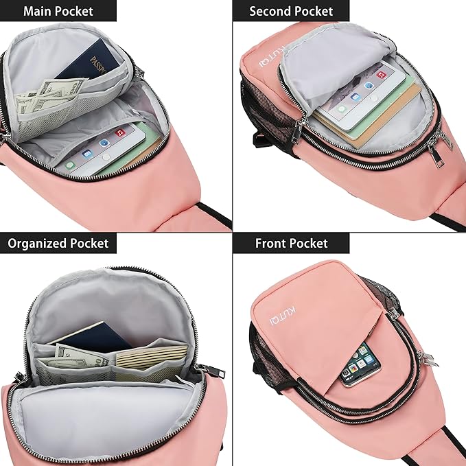 Sling Backpack Crossbody Sling Bag for Women Men Multipurpose Travel Essentials Hiking Chest Bag Daypack