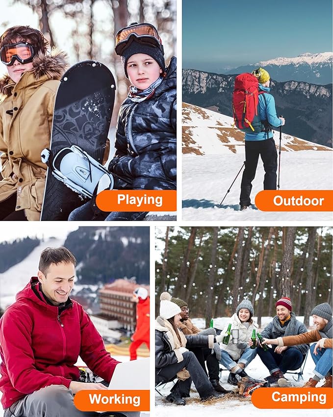 Rechargeable Hand Warmer 10000mAh Pocket-Heater - 2 Pack Reusable Portable Electric Hand Warmers for Golf Outdoor Camping Hunting Hiking Equipment