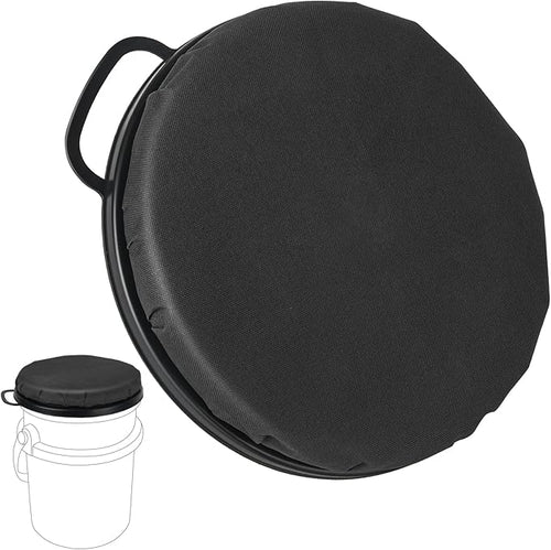 5 Gallon Bucket Seat for Yeti Bucket Only, Swivel Bucket Lid with Padded Top for Cozy Sitting, Bucket Seat Cushion for Outdoor Fishing,Hunting,Gardening,Camping,Car Washing, Baseball Training
