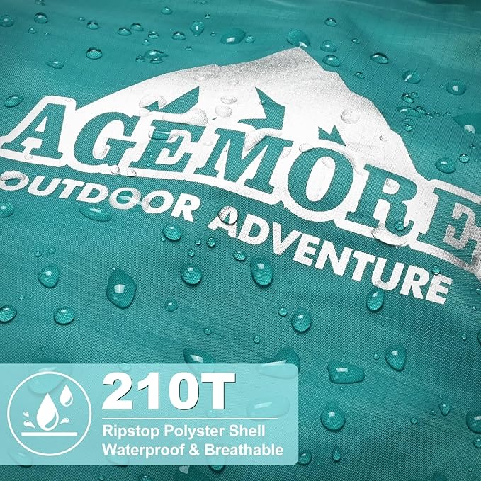 AGEMORE Cotton Flannel Sleeping Bag for Adults, Lightweight XXL Cotton Sleeping Bag for Camping Backpacking or Hiking, Water Resistant 3-4 Season Sleeping bag for Warm & Cool Weather