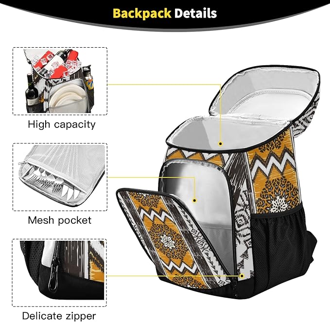 Cooler Backpack Insulated Leak Proof Beach Cooler Bag 30 Cans Waterproof Lightweight Soft Lunch Picnic Cooler for Men Women