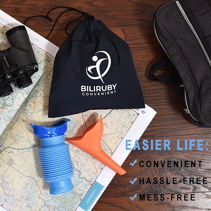 Emergency Urinal for Car & Men Outdoor Portable Shrinkable Pee Mini Urine Bottle for Travel Camping